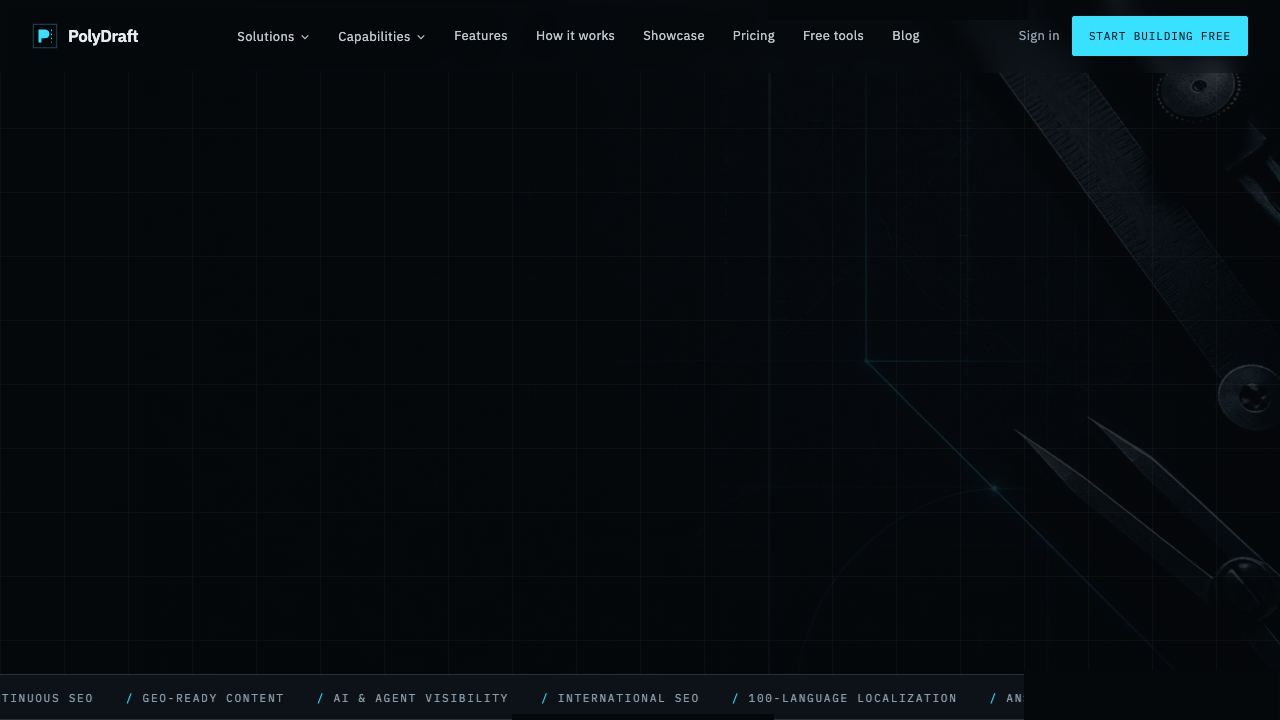 PolyDraft website screenshot