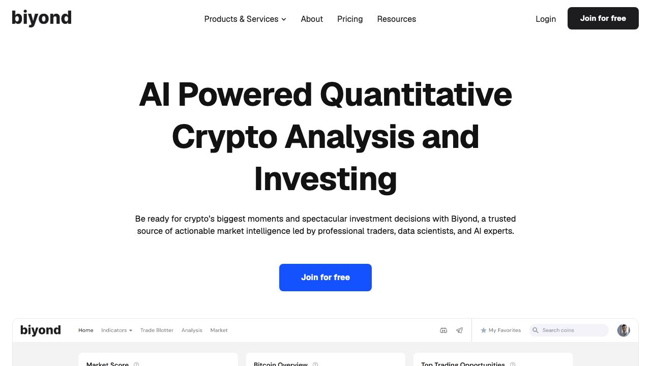 Biyond website screenshot
