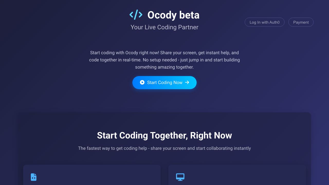 0Cody 网站截图