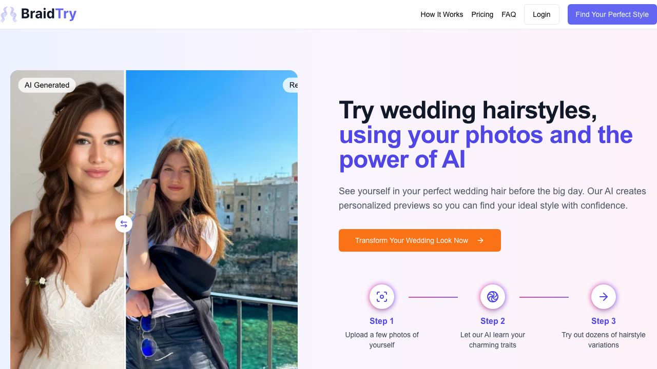 BraidTry website screenshot