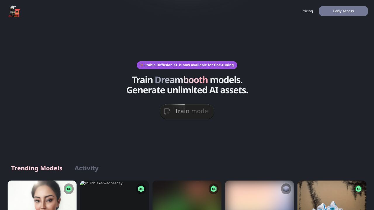 TrainEngine.ai 网站截图