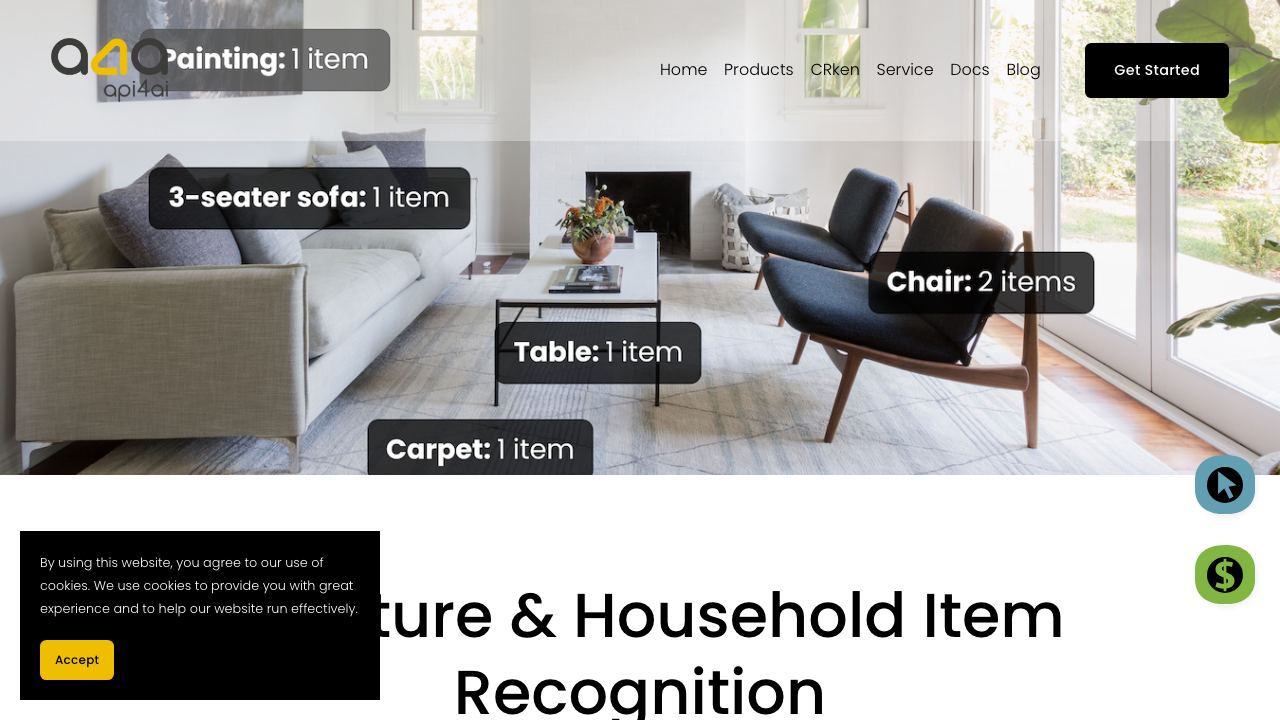 Furniture & Household Item Recognition 网站截图