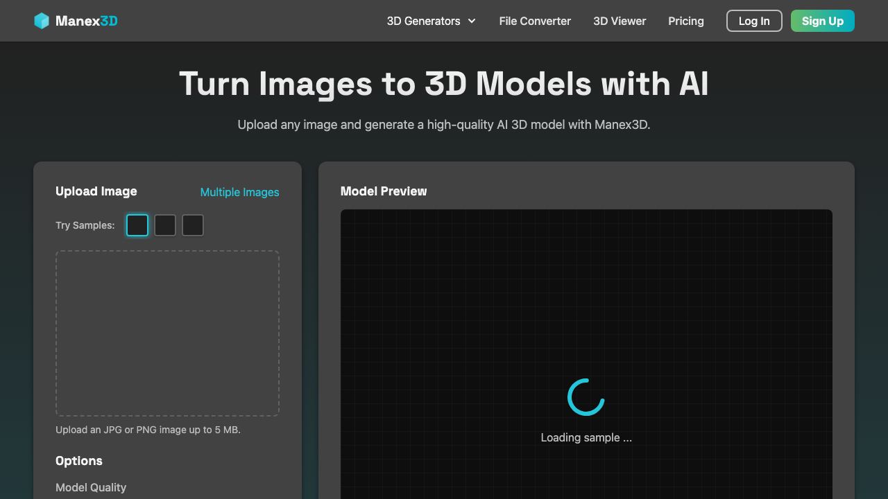 Manex3D website screenshot