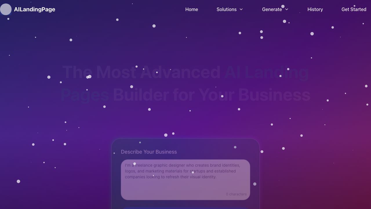 AI LandingPage 网站截图