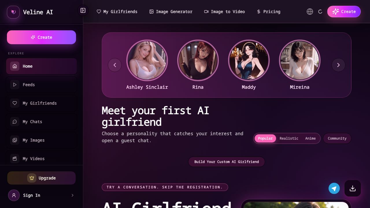 Veline AI 网站截图