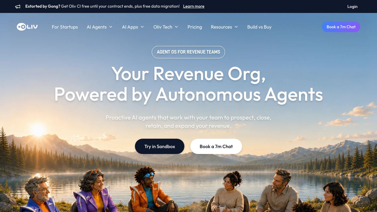 Oliv AI - Your Sales Companion website screenshot