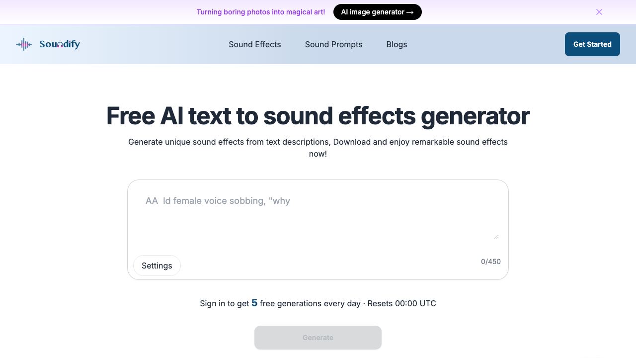 Soundify 网站截图