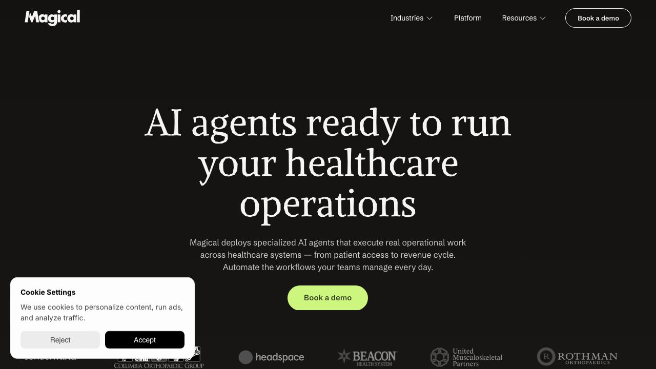 Magical AI 网站截图