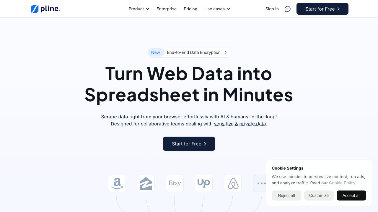 Pline website screenshot