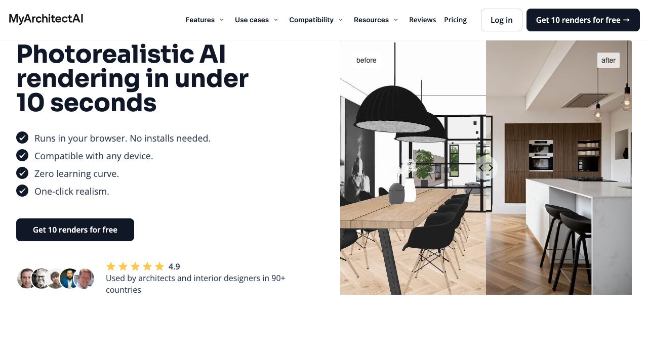 MyArchitectAI website screenshot