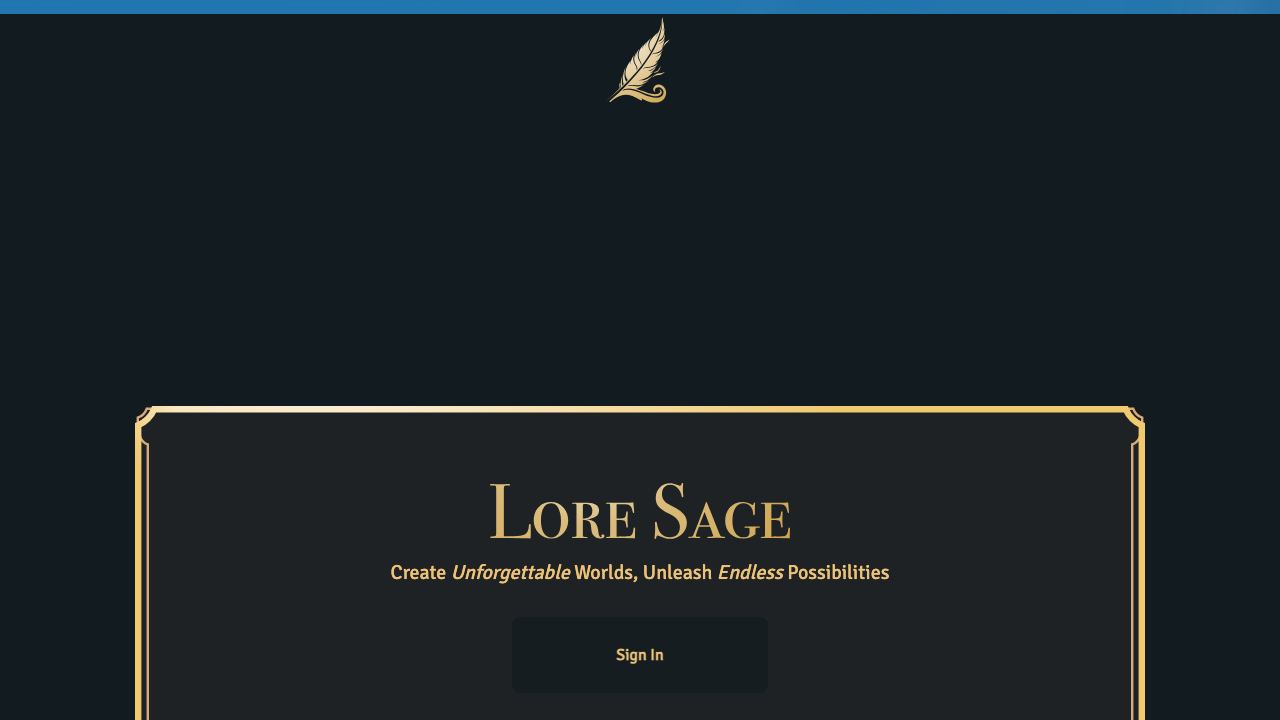 Lore Sage 网站截图