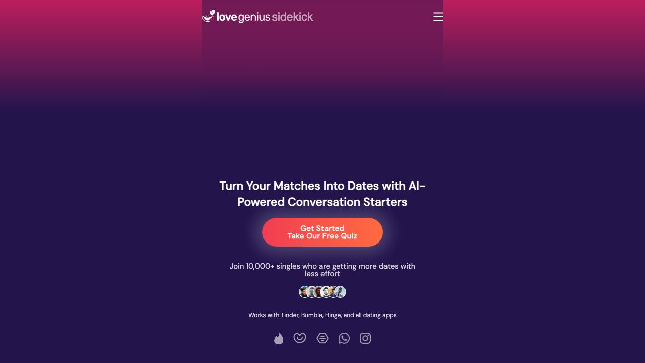 LoveGenius Sidekick 网站截图