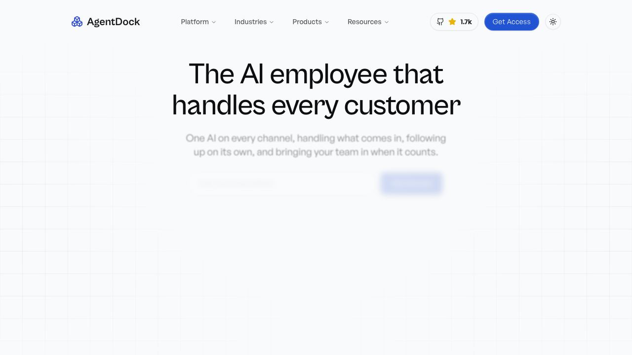 AgentDock website screenshot