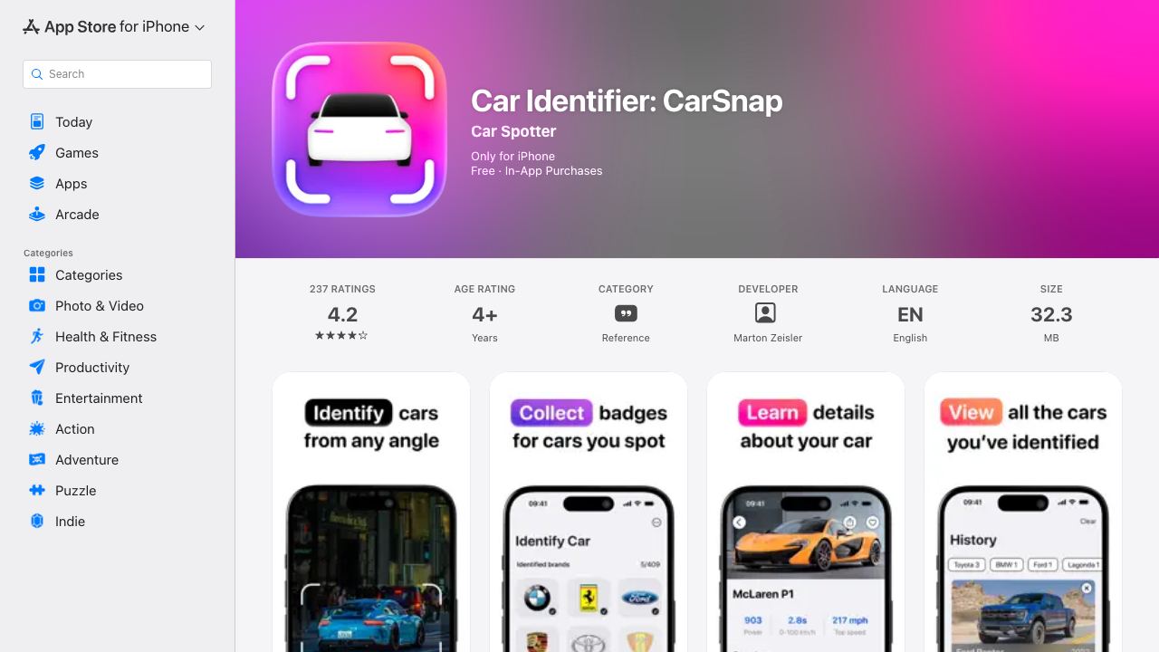 Car Identifier: CarSnap 网站截图