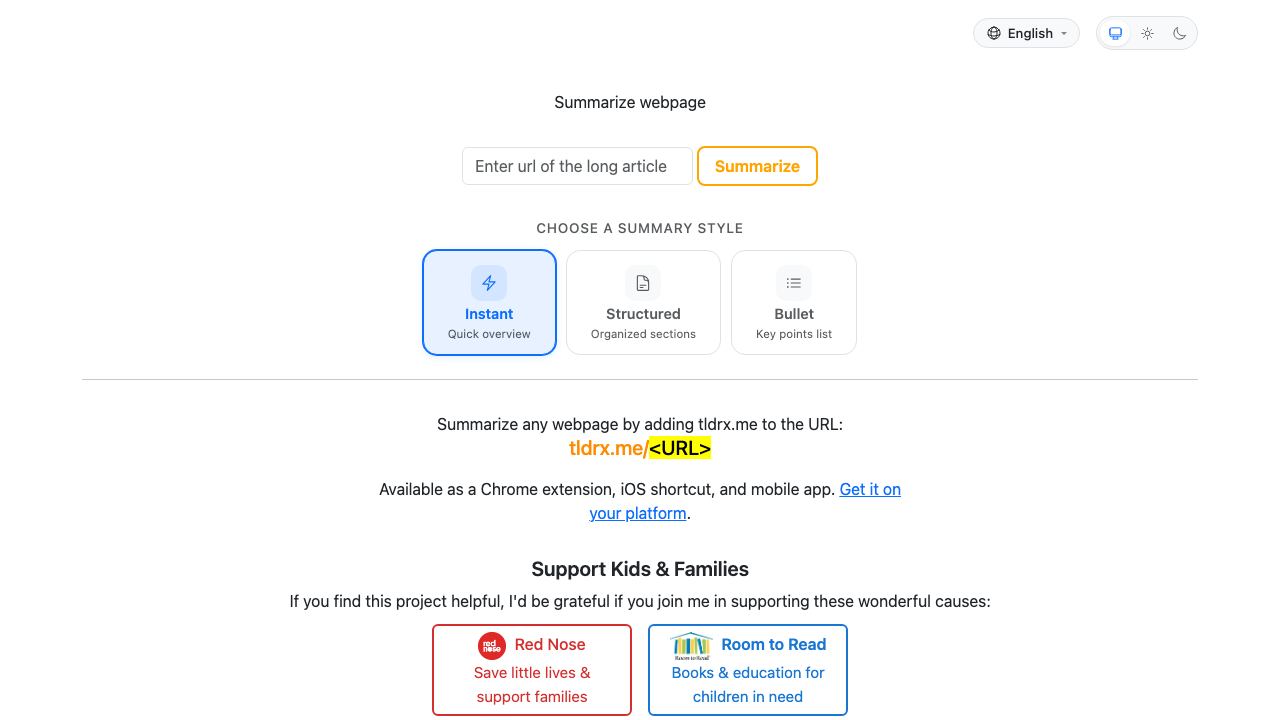 tldrx.me 网站截图
