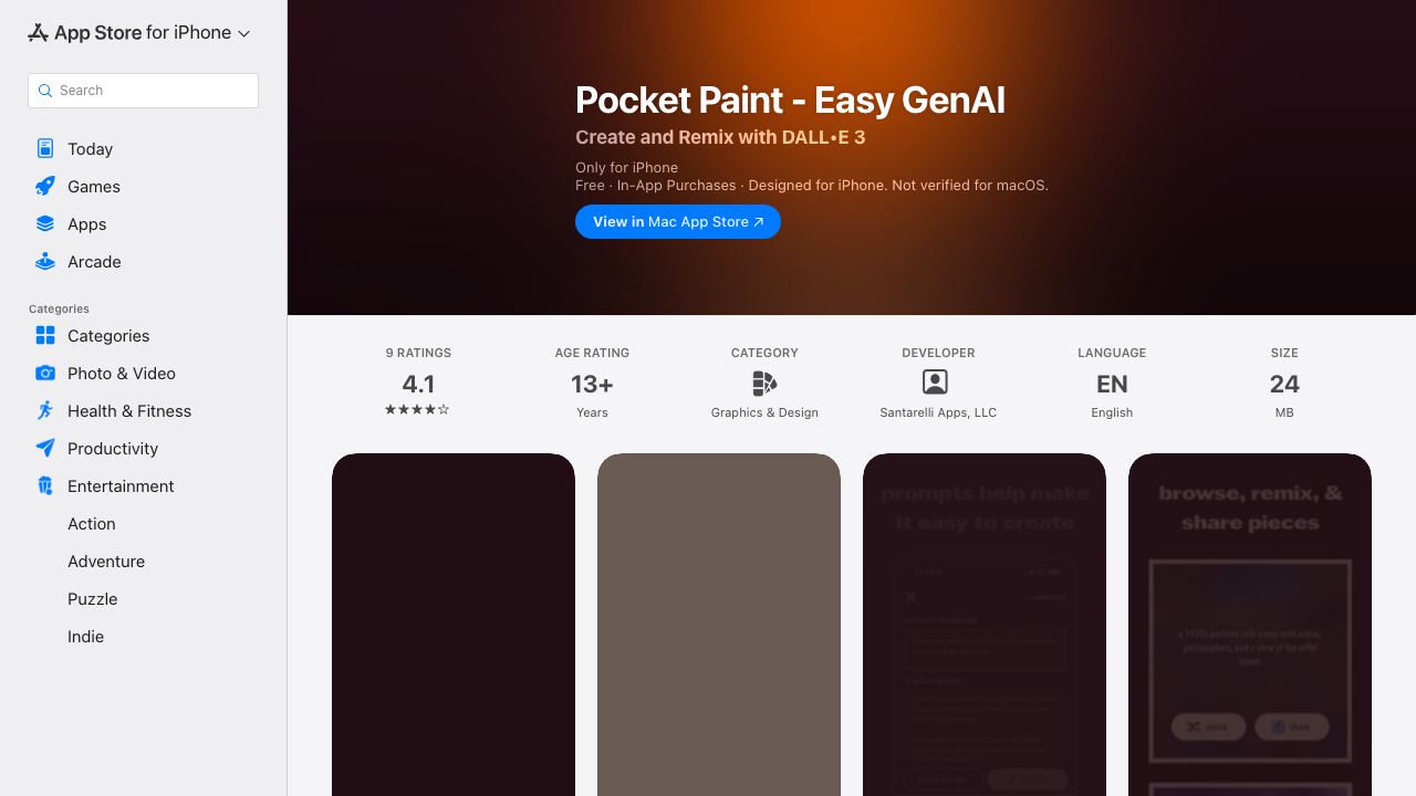 Pocket Paint 网站截图