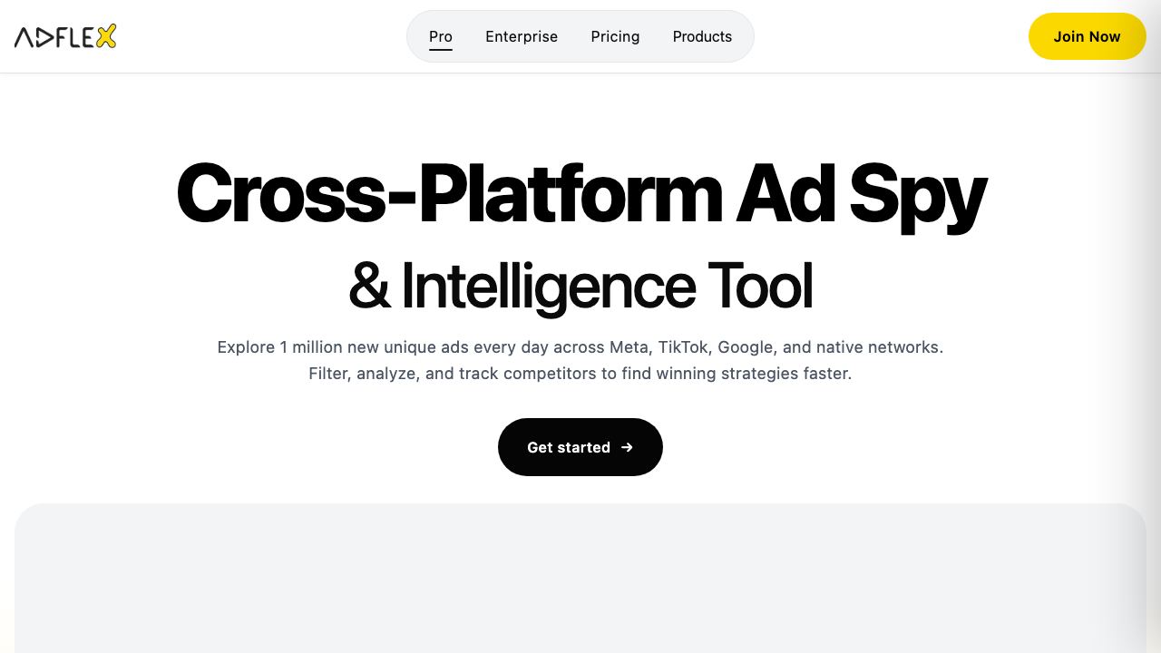 Adflex Ad Intelligence 网站截图