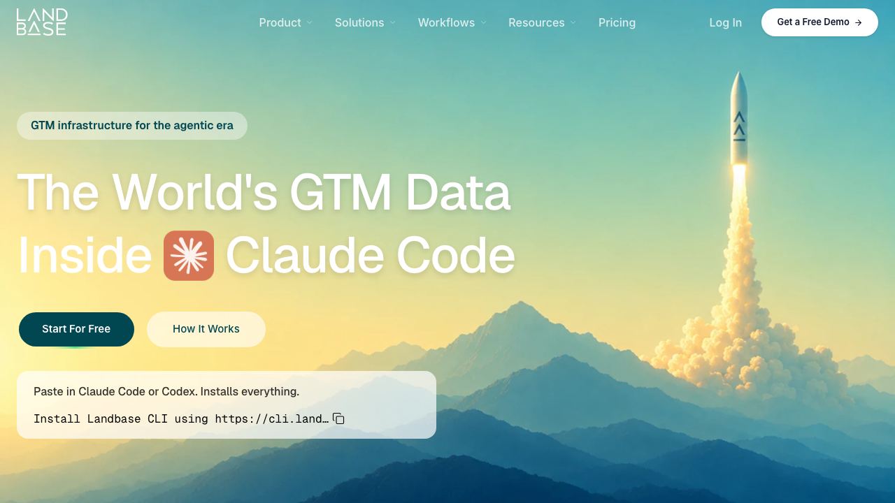 Landbase website screenshot