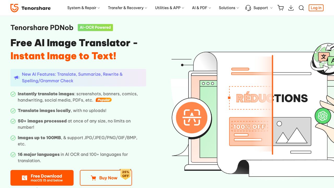 PDNob Image Translator 网站截图
