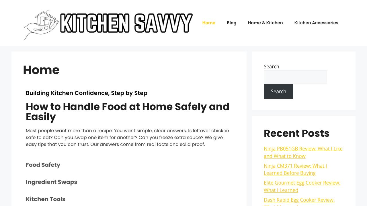 Kitchen Savvy App 网站截图