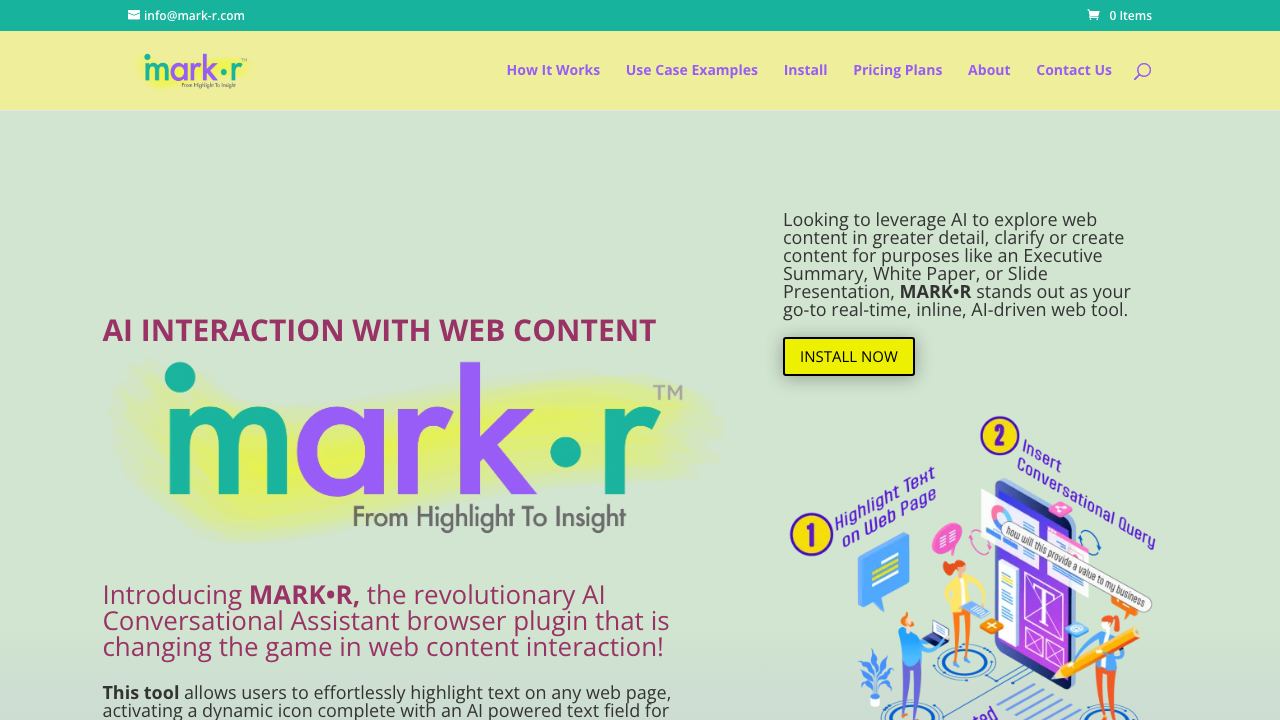 MARK•R website screenshot