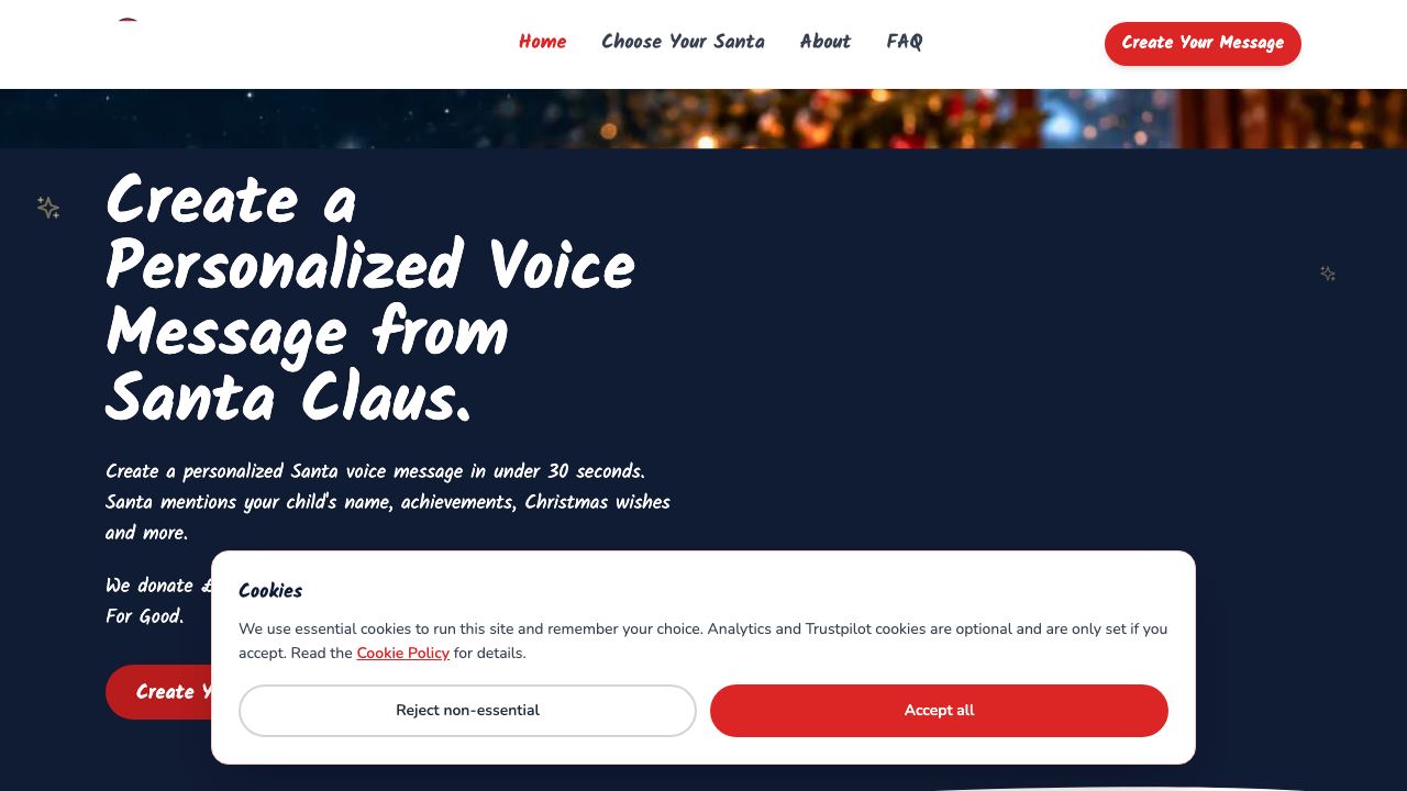Santas Voice Message 网站截图