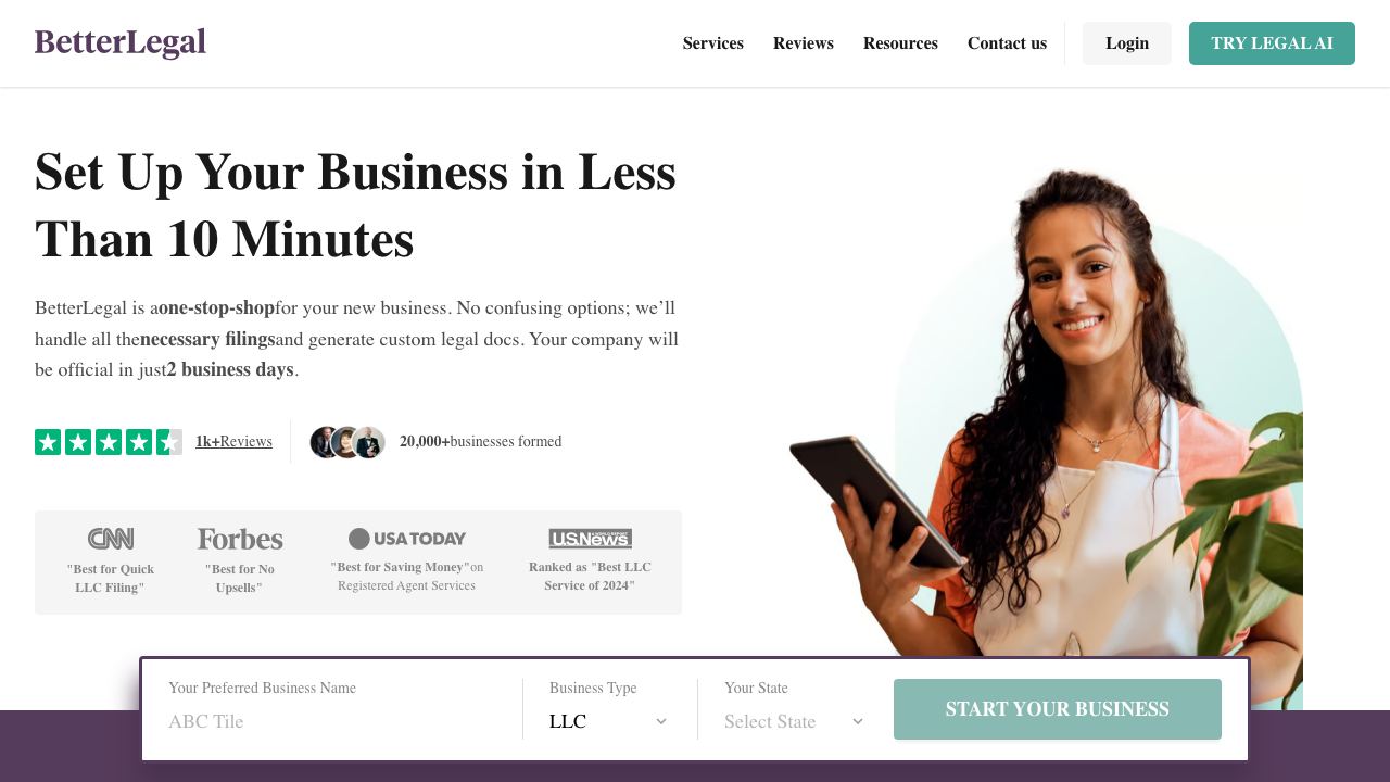 BetterLegal Assistant 网站截图