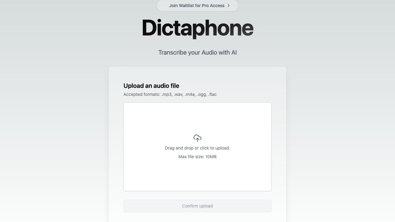 Dictaphone 网站截图