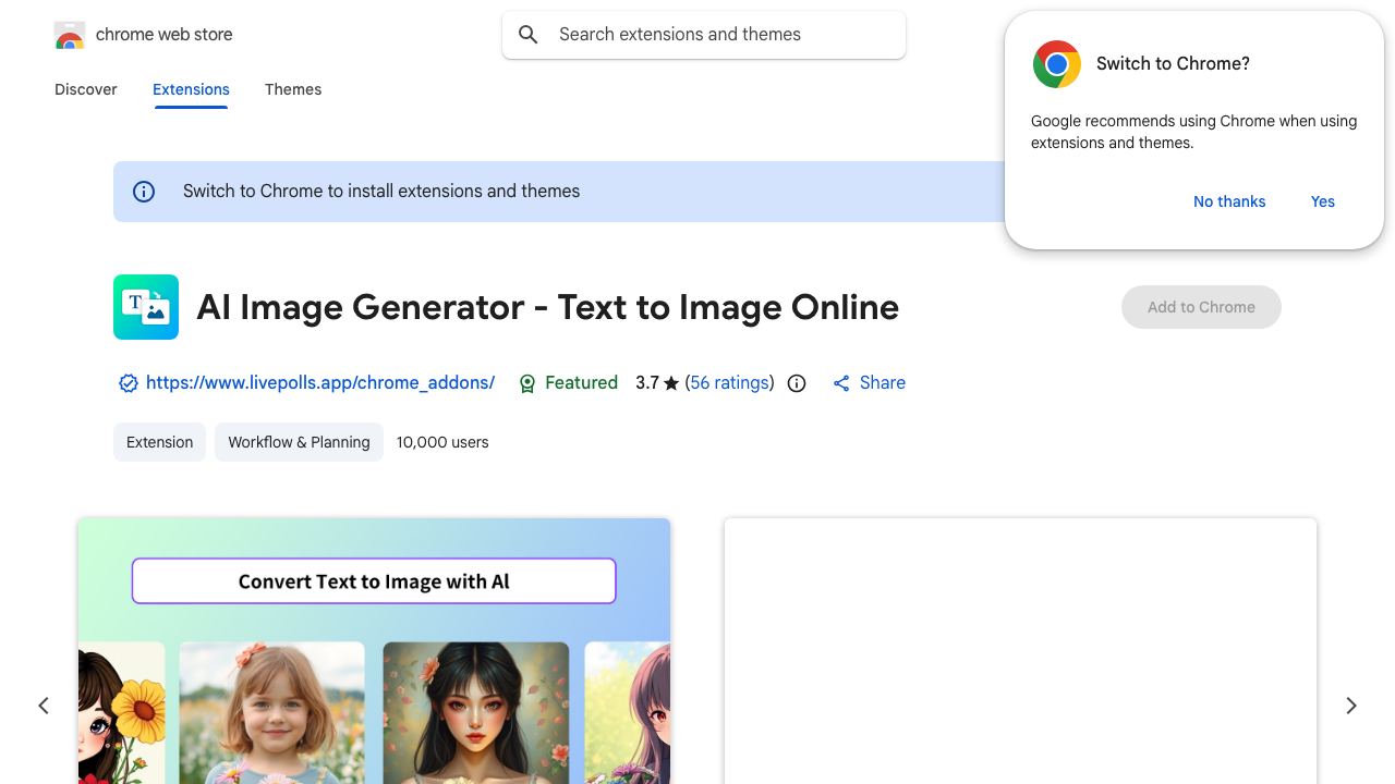 AI Image Generator - Text to Image Online 网站截图