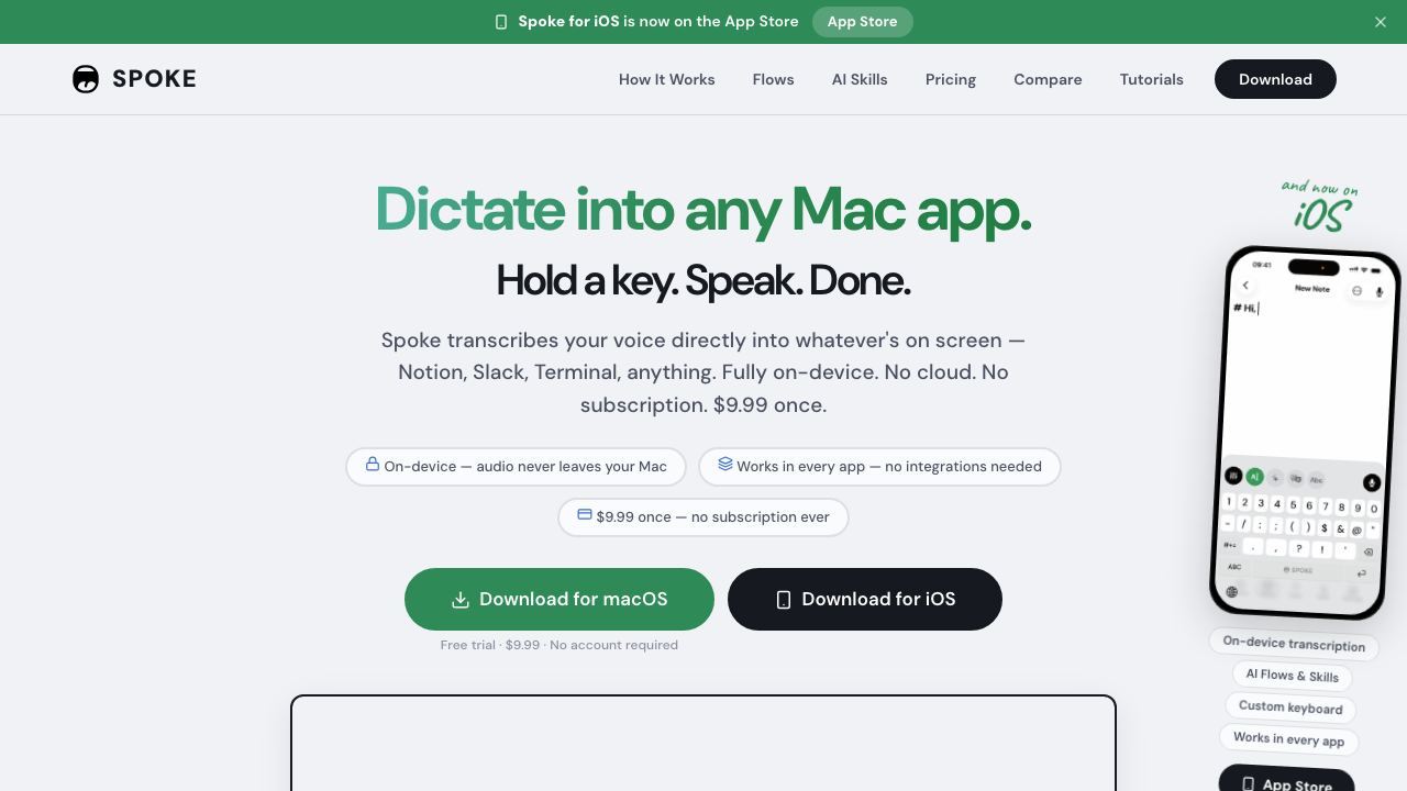 Spoke website screenshot