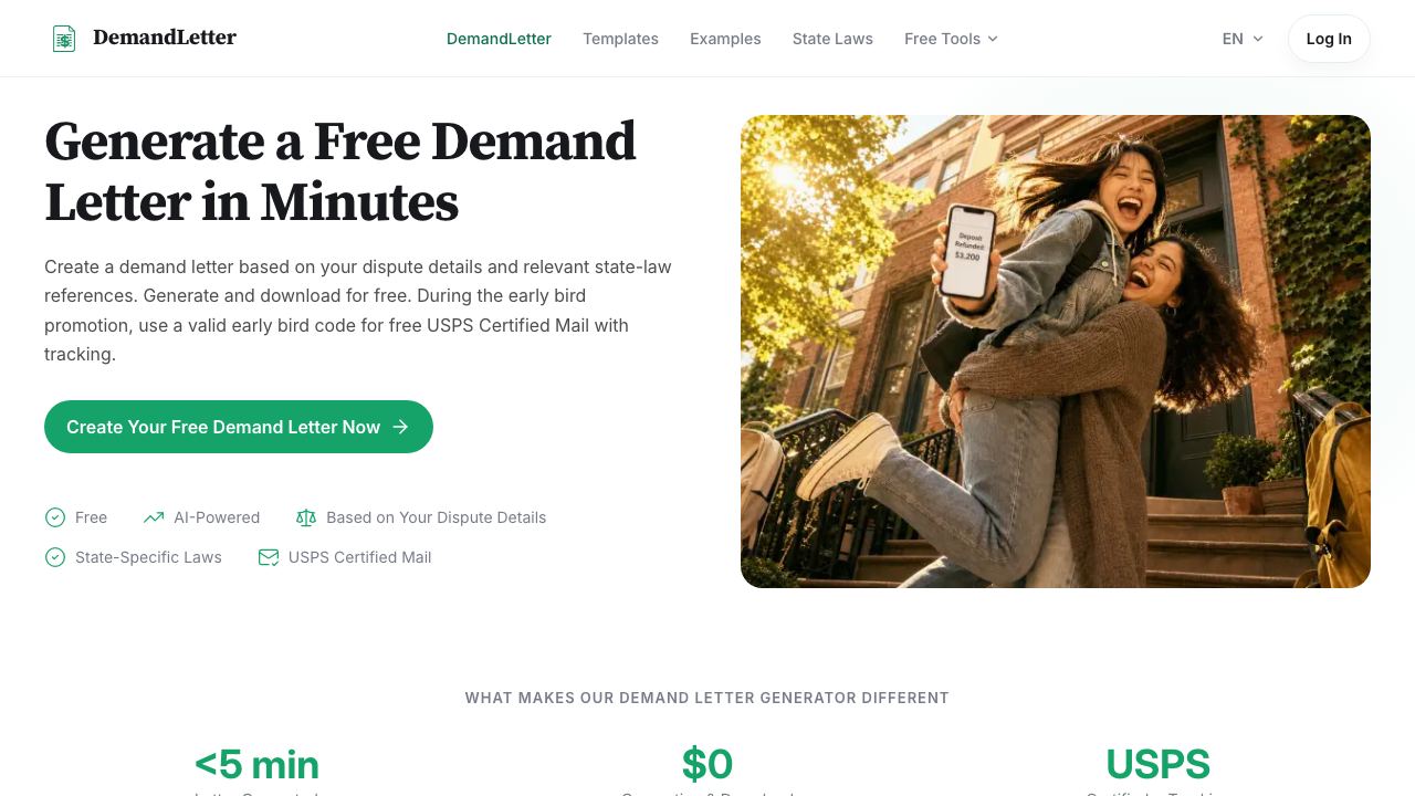 Demand Letter Generator 网站截图