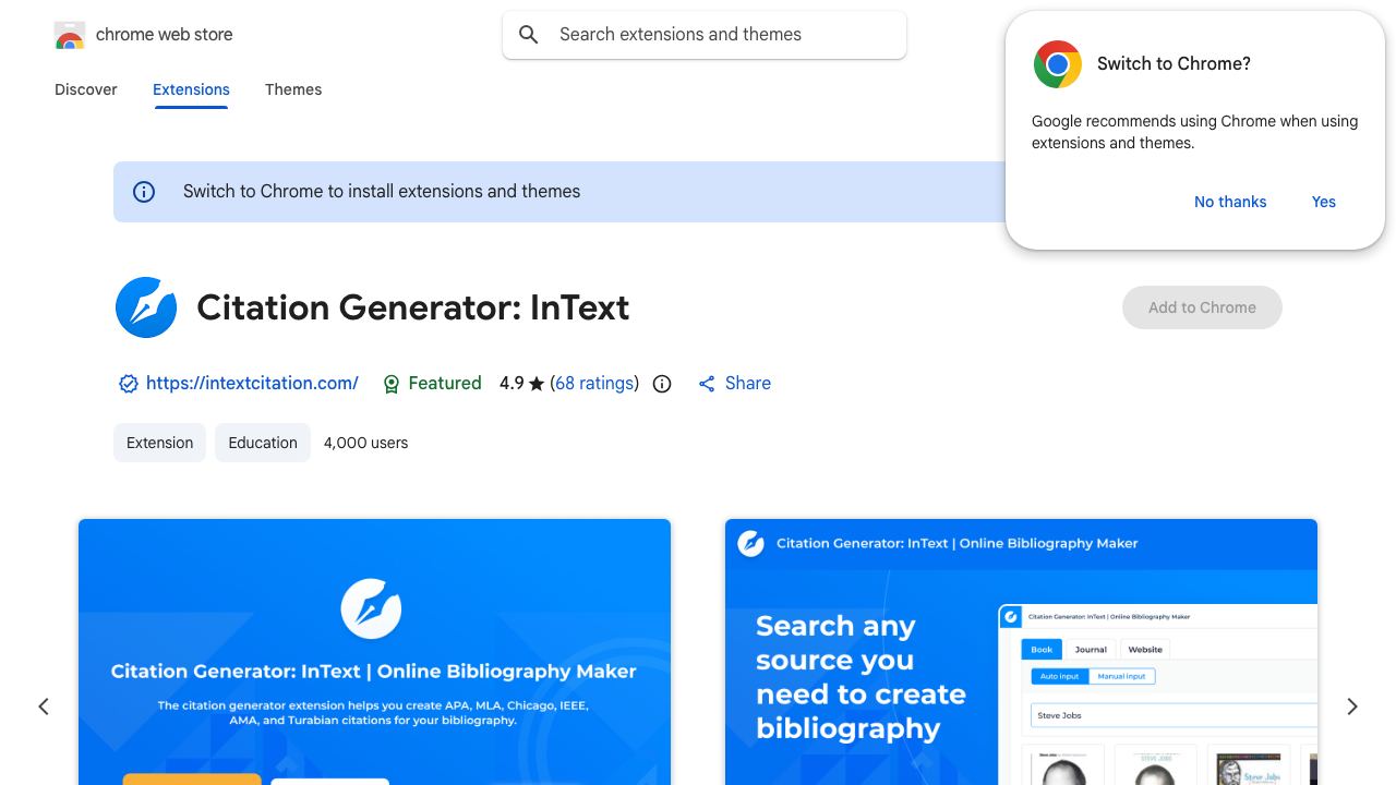 Free Citation Generator website screenshot