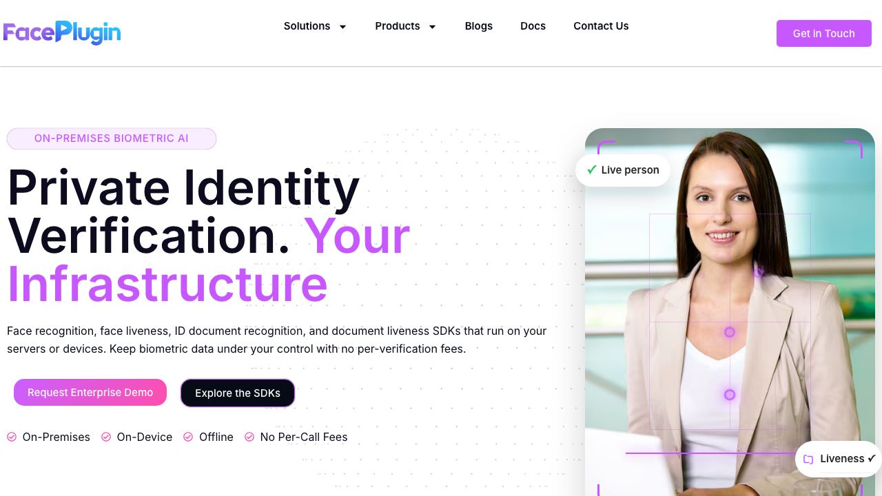 Faceplugin website screenshot