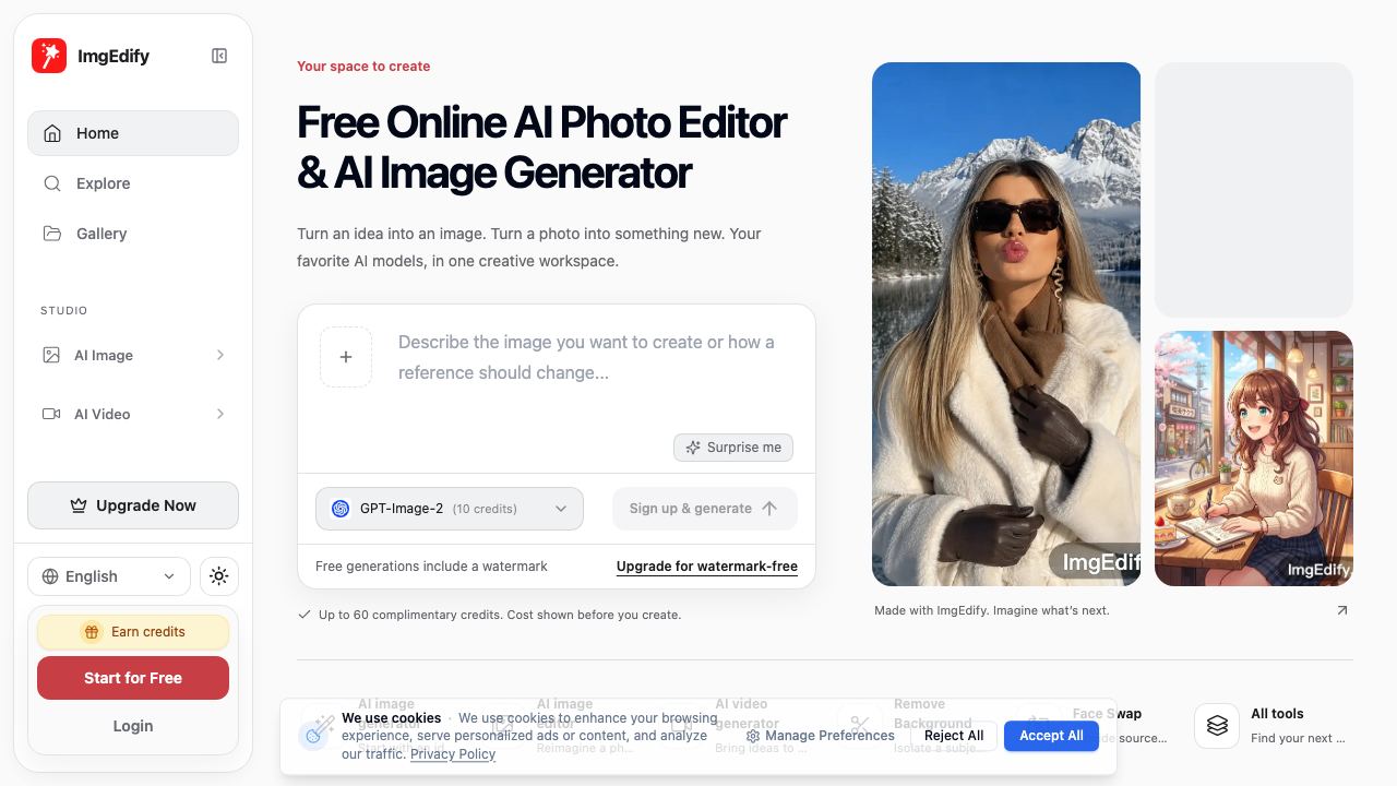 ImgEdify 网站截图