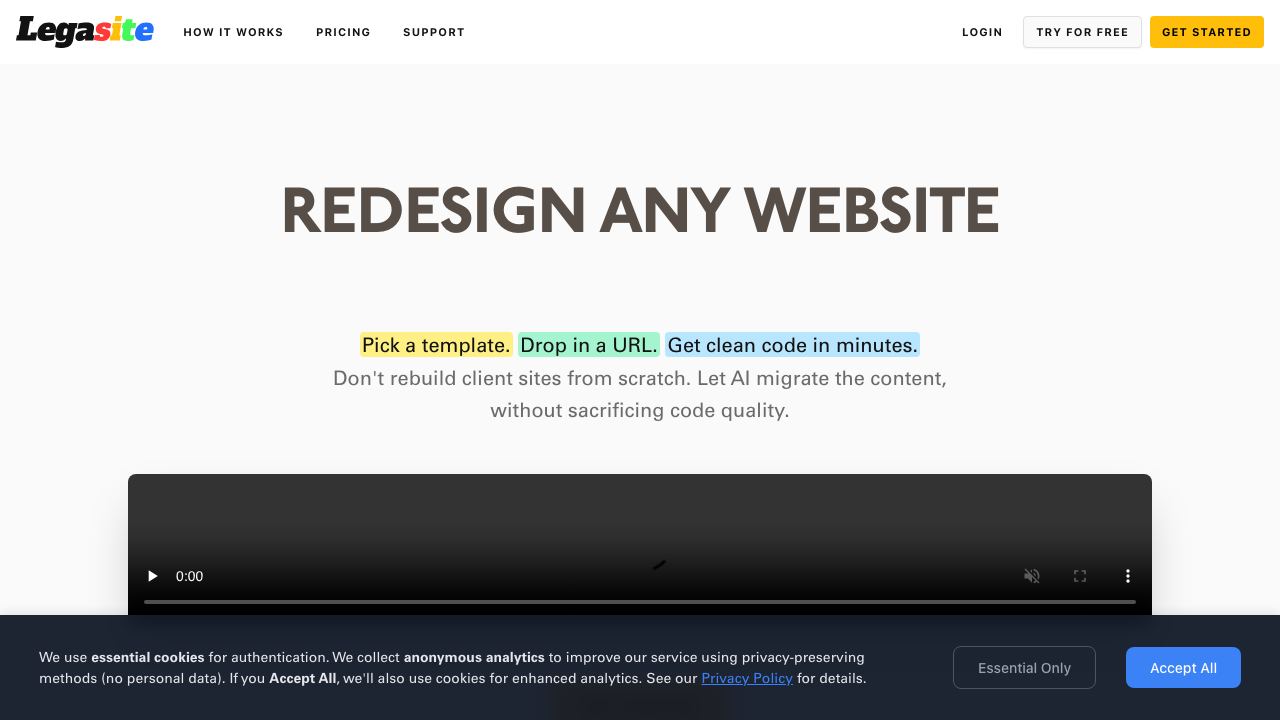 Legasite - Website Redesigner 网站截图