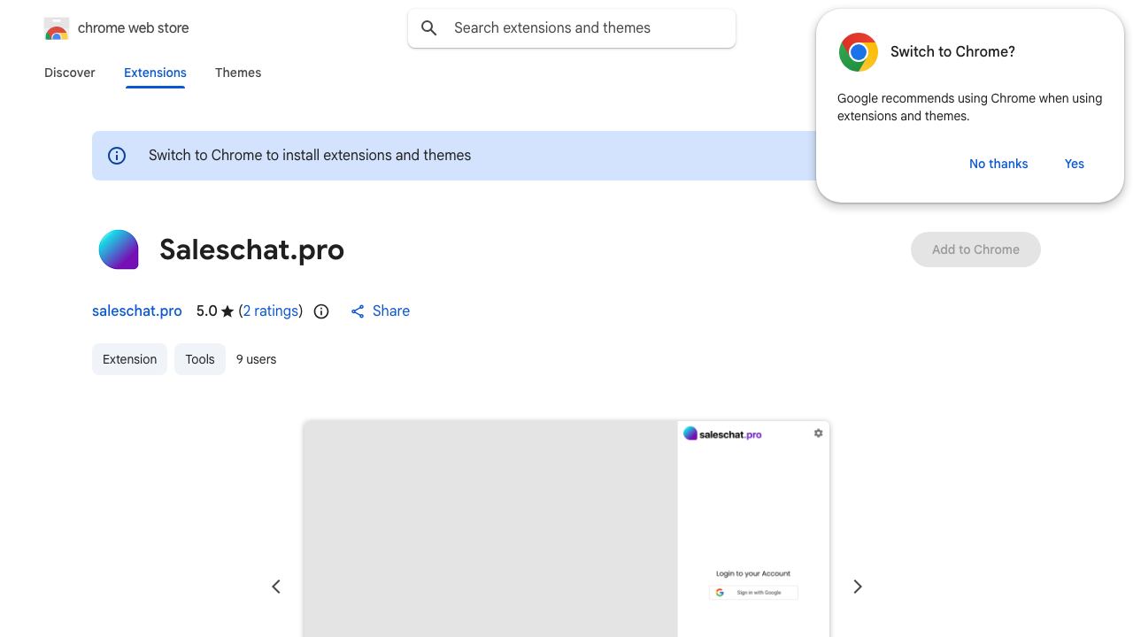 Saleschat.pro 网站截图