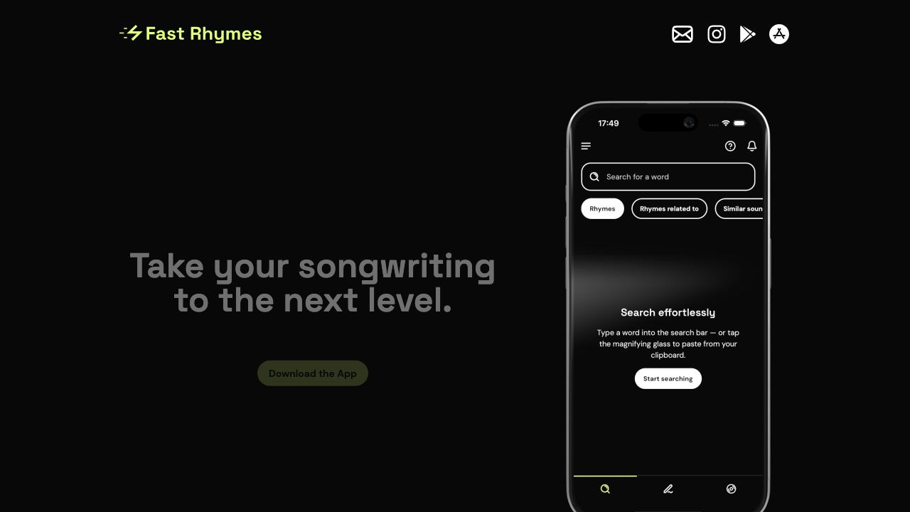 Fast Rhymes 网站截图