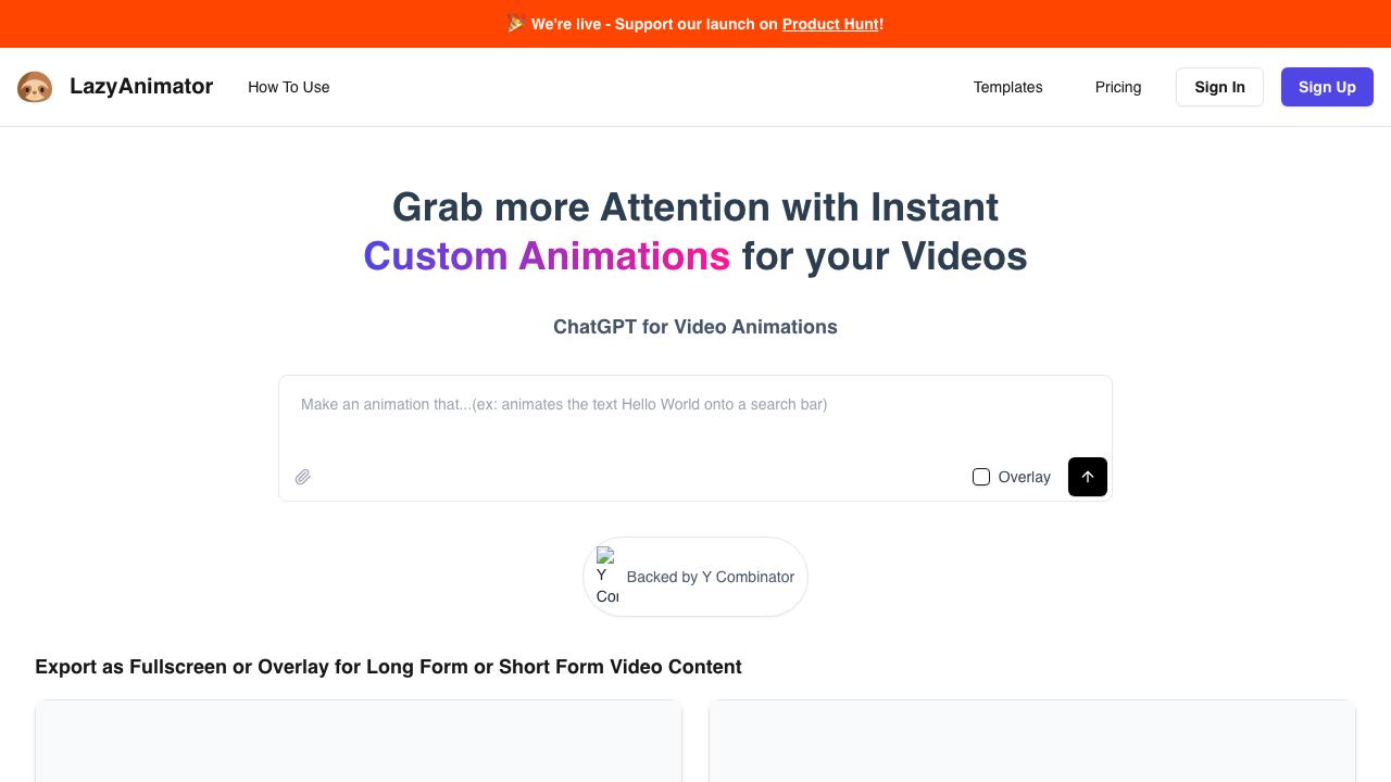 LazyAnimator 网站截图