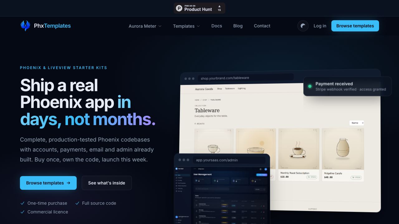 Phoenix Templates 网站截图