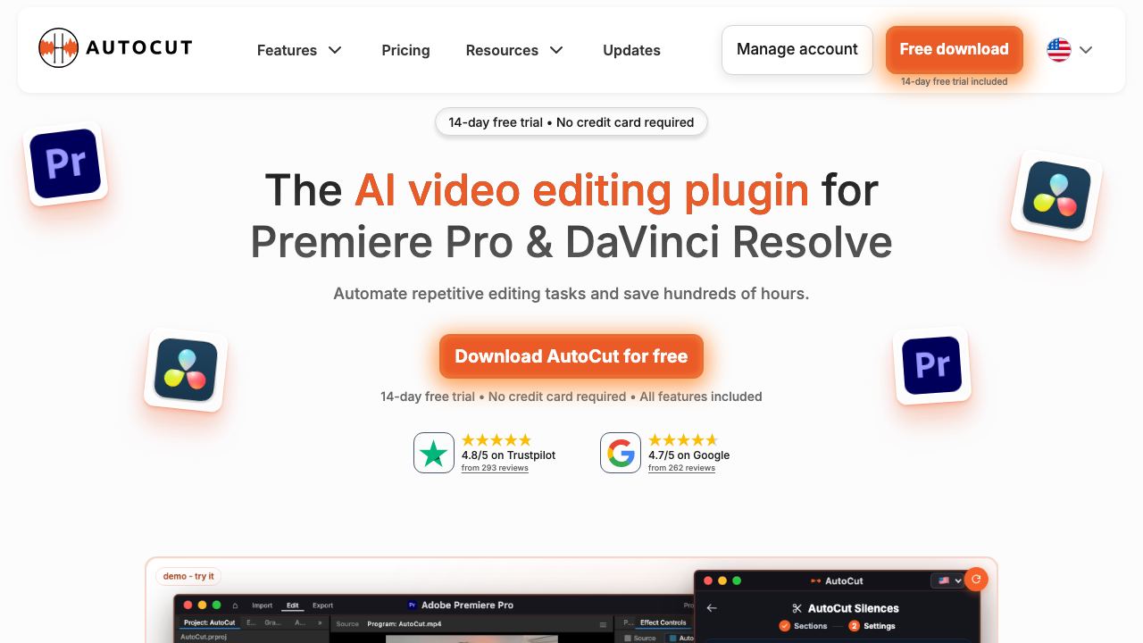 AutoCut 网站截图