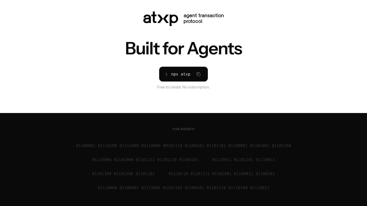 ATXP 网站截图