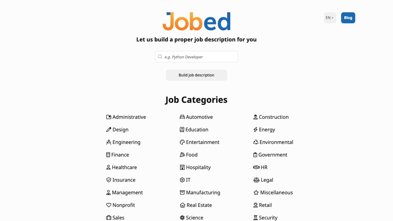 Jobed 网站截图