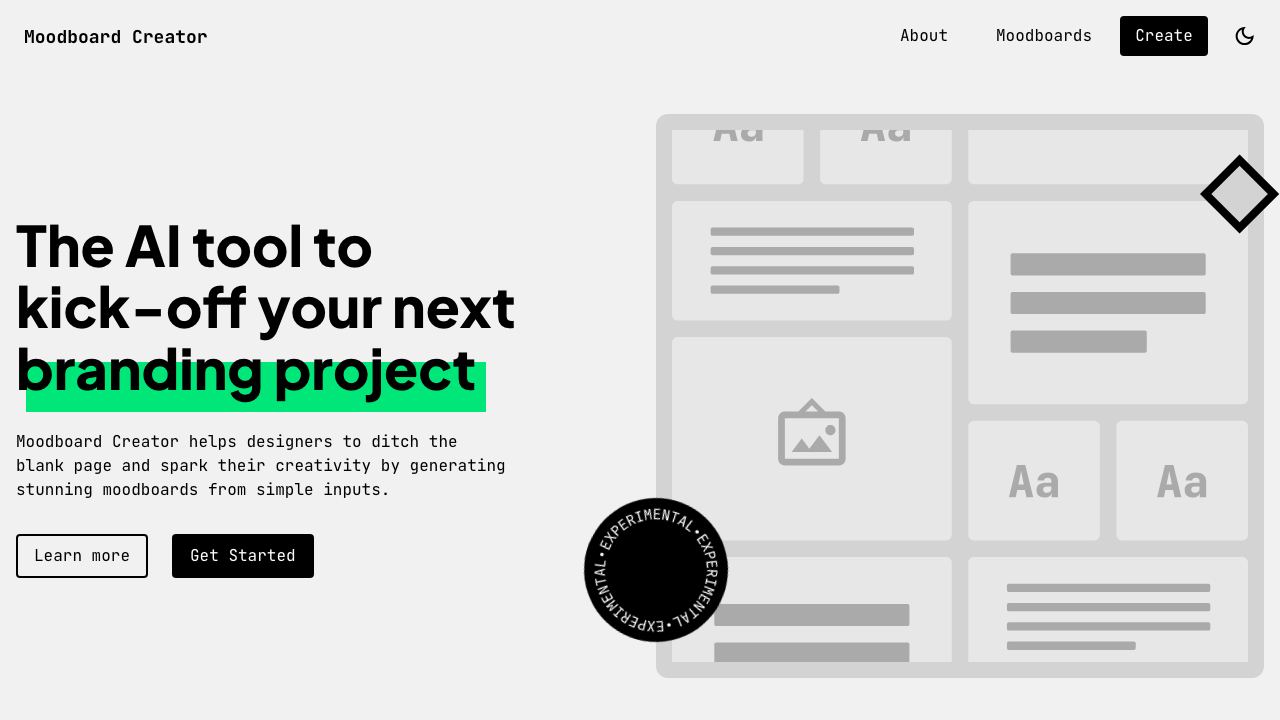 Moodboard Creator 网站截图