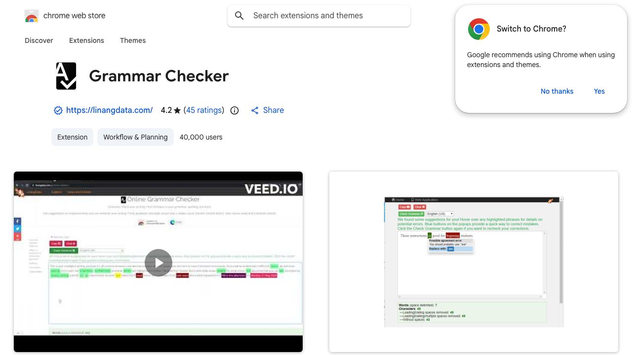 Grammar Checker 网站截图