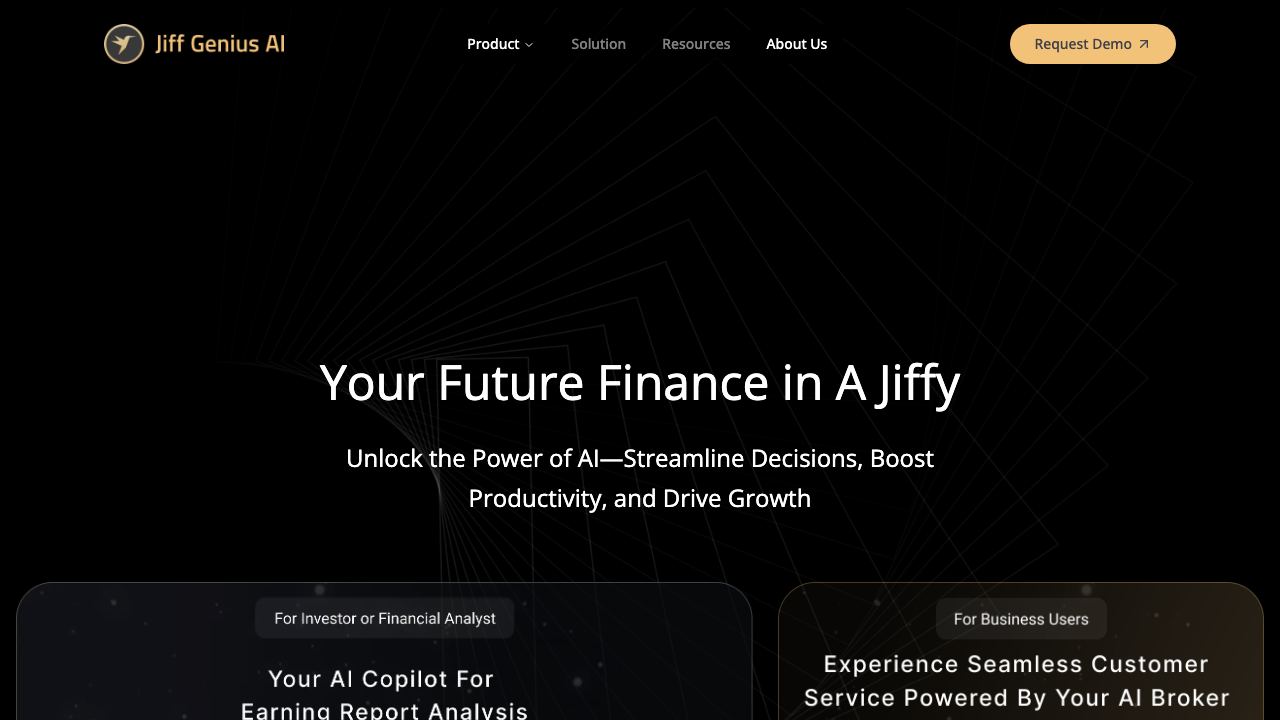 Jiff Genius 网站截图