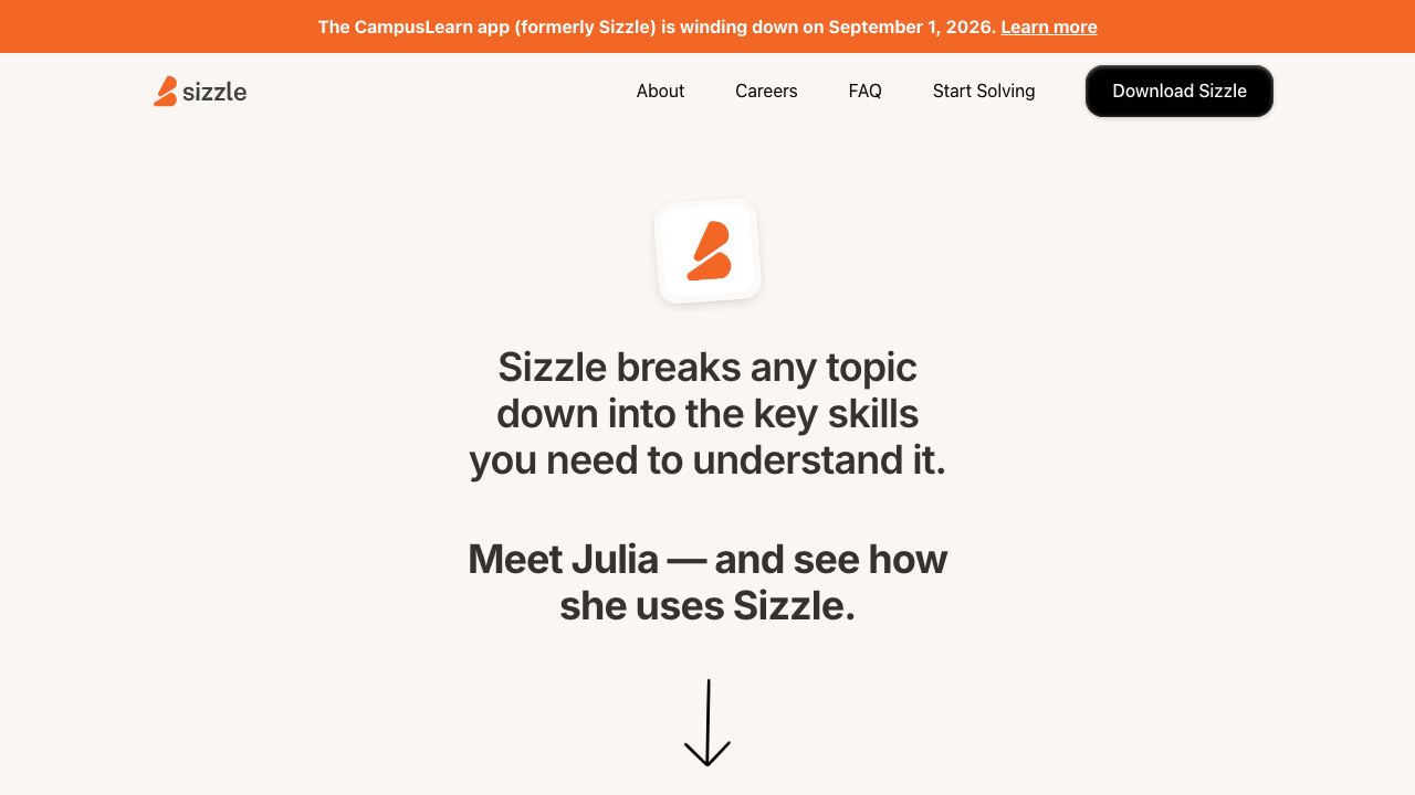 Sizzle AI 网站截图