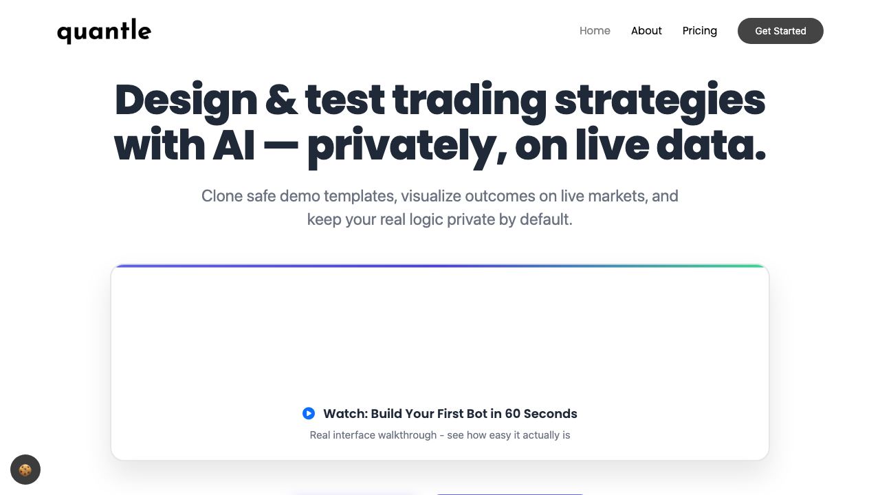 Quantle website screenshot