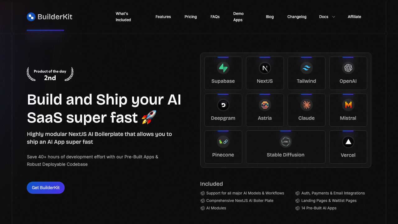 BuilderKit website screenshot