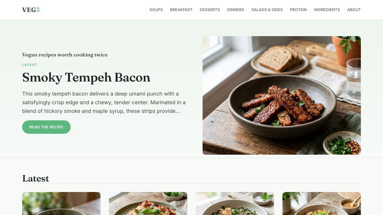 VEG3 website screenshot