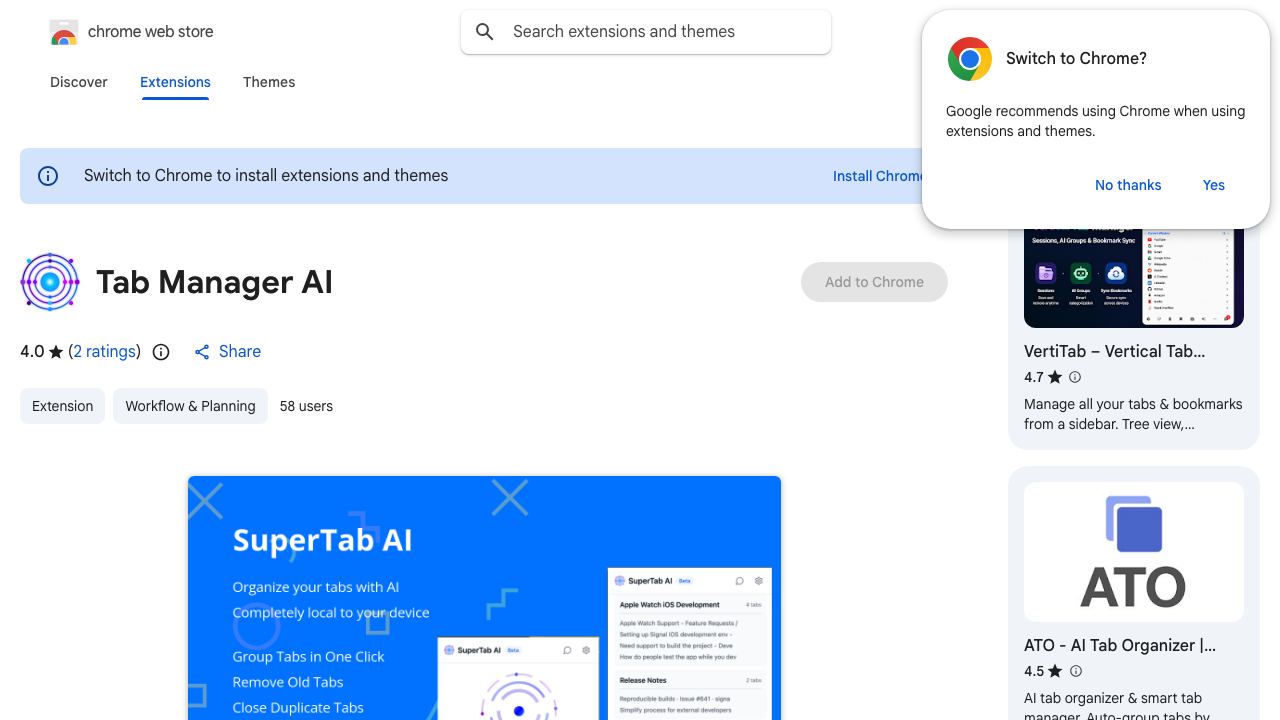 SuperTab AI 网站截图